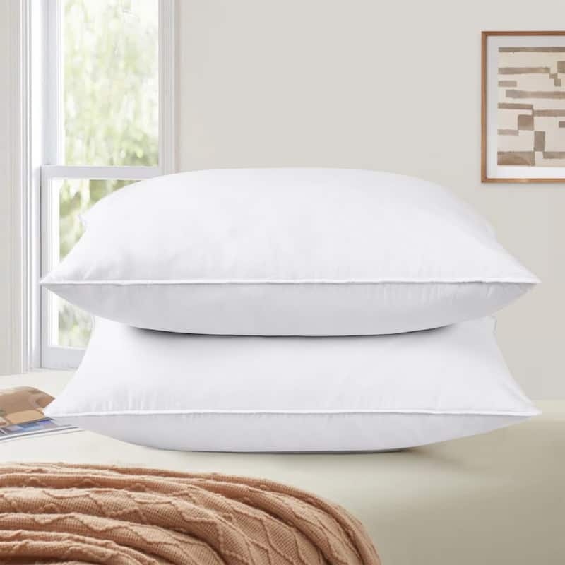 White Goose Feather & Down Pillow - Set of 2 - Standard