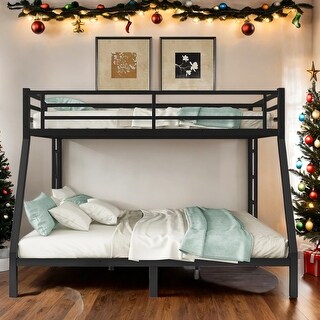 Metal Queen over King Bunk Bed Space-Saving,Kids Bed Design