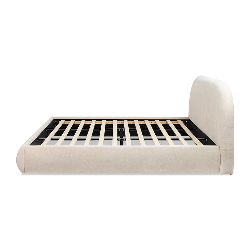 Archie Mid-Century Modern Velvet Upholstered Arched Platform Bed