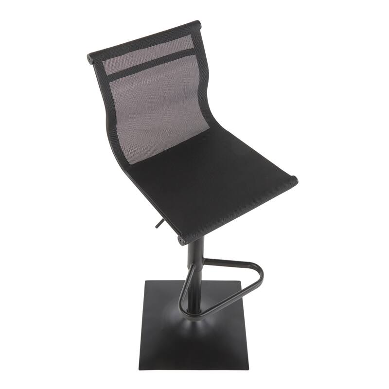Porch & Den Bixby Adjustable Bar Stool in Black Metal