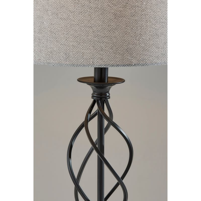 Darcy Table Lamp- Grey Tall Shade