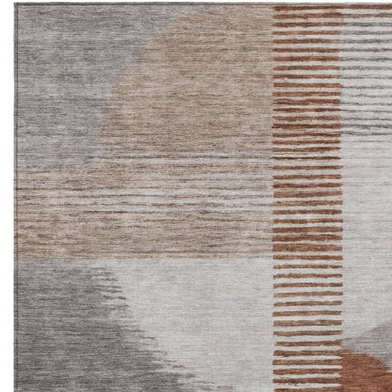 HomeRoots Geometric Transitional Rectangle Outdoor Rug