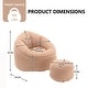 preview thumbnail 38 of 37, Microfiber Upholstered High Density Memory Foam Round Lazy Bean Bag Sofa Chair with Ottoman