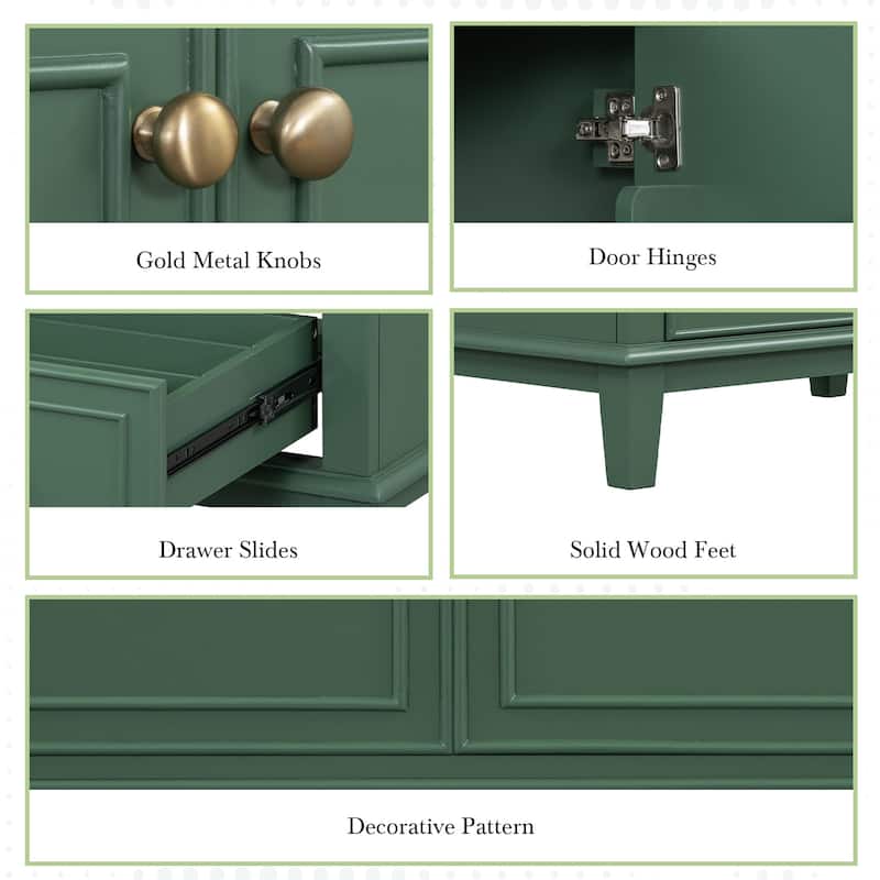 Roomfitters 30" Bathroom Vanity with Sink Combo, Multi-Functional Cabinet with Doors and Drawer, Solid Frame, MDF