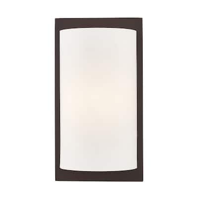 Livex Lighting 1-Light Bronze Wall Sconce, 50860-07 - 6" W 11" H 3.75" EXT