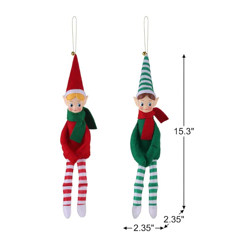 Set of 2 Recordable Knee Hugger Elves