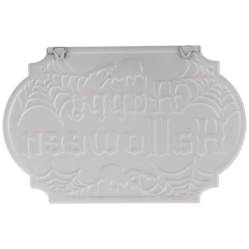 Cauldron Pot "Happy Halloween" Metal Wall Sign - 10"