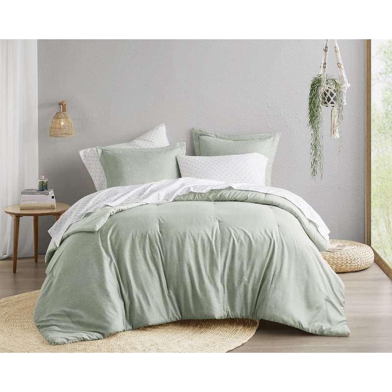 Chelsea Square Reese Chambray Print Microfiber Comforter Set with Bed Sheets