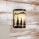preview thumbnail 1 of 11, Yosemite 1 Light Bronze Rustic Tree Flush Indoor Outdoor Wall Sconce - 8-in W x 11-in H x 5-in D Burnished Bronze - 8-in W x 11-in H x 5-in D