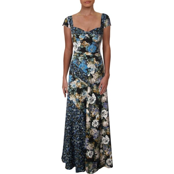 floral ruffle maxi dress