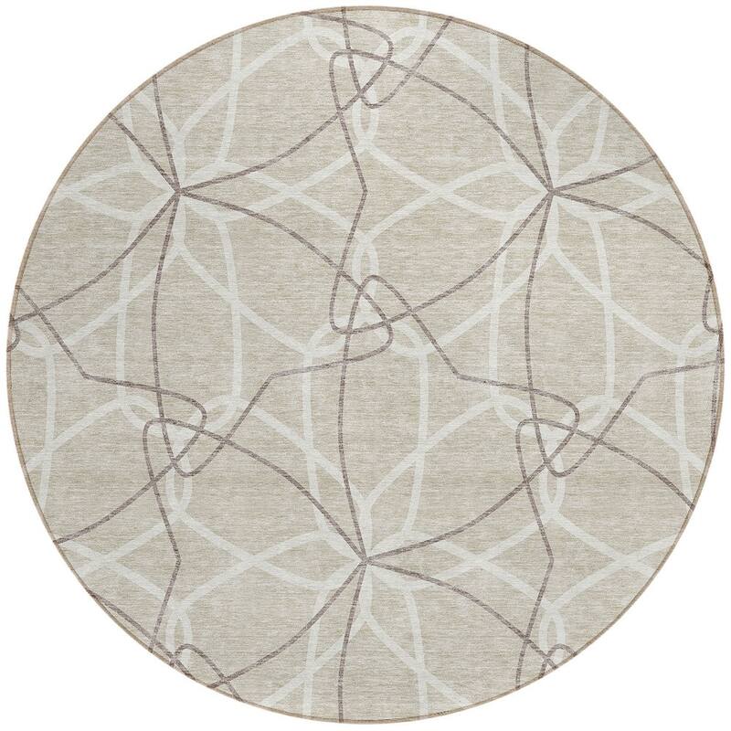 HomeRoots Geometric Modern Rectangle Outdoor Rug