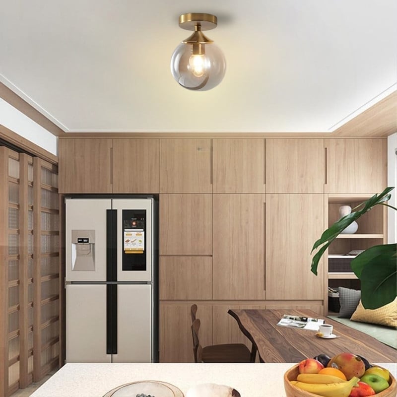 1-light light fixtures metal glass lights and fixtures gold gray ceiling lamp