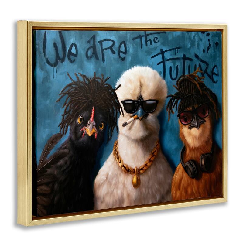 Stupell We Are The Future Birds Framed Floater Canvas Wall Art Design By Lucia Heffernan