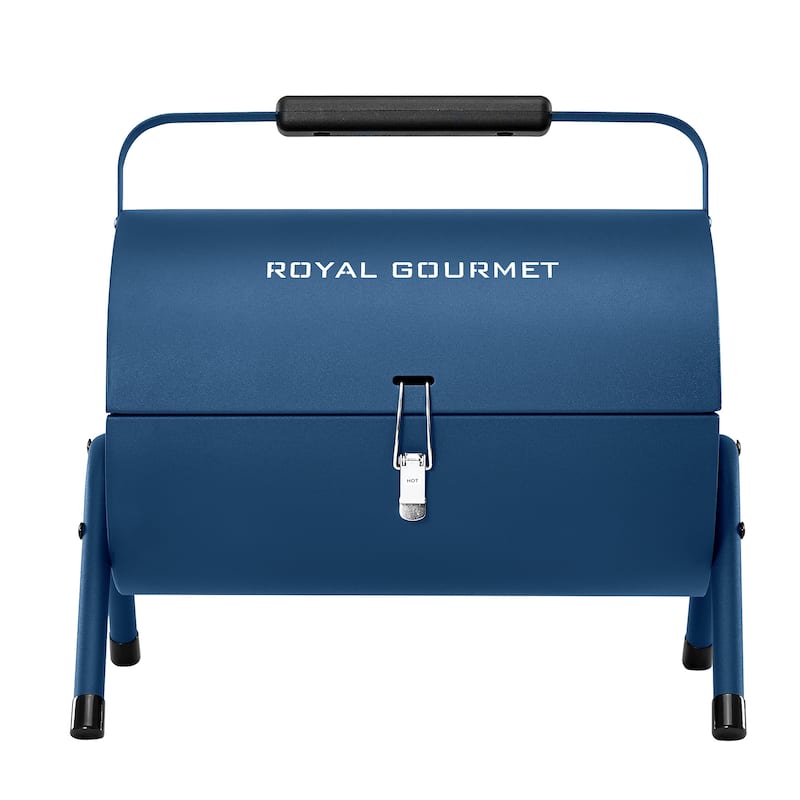 Royal Gourmet CC1015B Portable Charcoal Grill with Four Air Vents - Blue