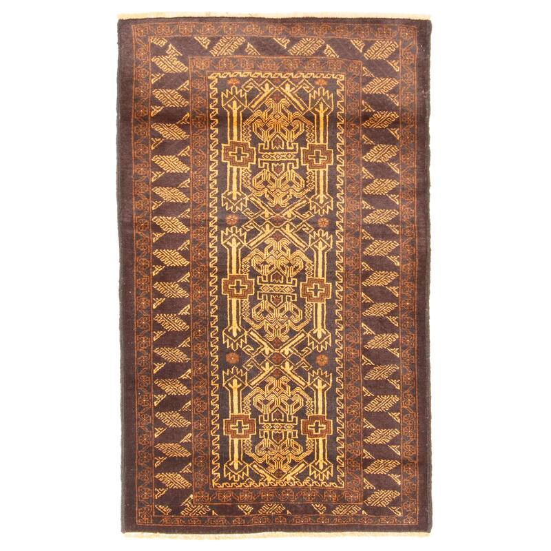 ECARPETGALLERY Hand-knotted Teimani Light Brown Wool Rug - 2'10 x 4'9