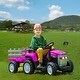 preview thumbnail 20 of 25, Kids Electric Excavator Tractor with 12V Battery, Dual Motors, Trailer, USB, and Remote Control - Fun for Ages 3-8 Pink