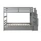preview thumbnail 5 of 21, Twin over Twin Bunk Beds with Stairway Storage