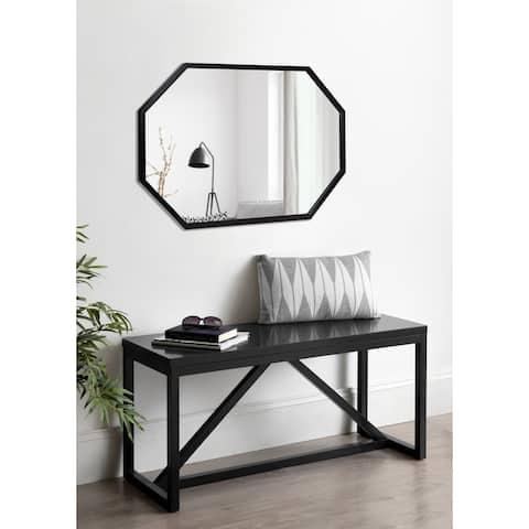 Kate and Laurel Laverty Octagon Framed Mirror - Black - 24x36