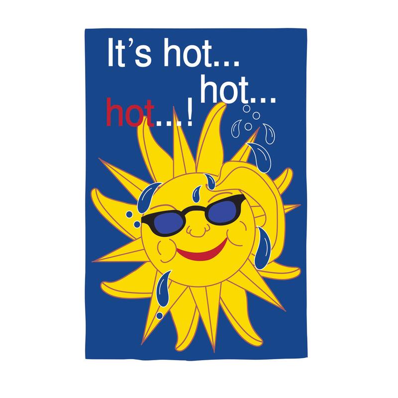 It's HOT Applique Garden Flag