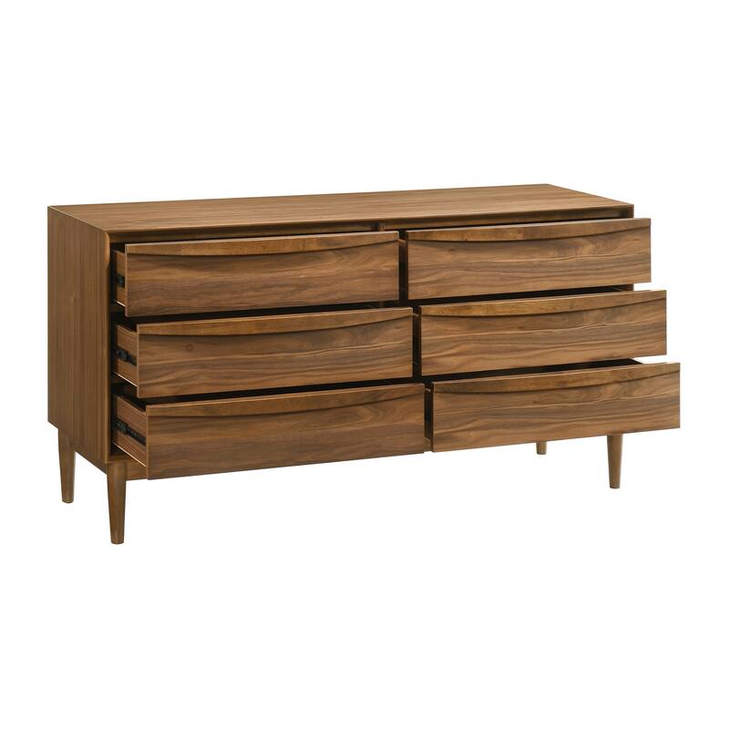 Artemio Black or Walnut Wood 4 Piece Bedroom Set with Grey Upholstered Headboard