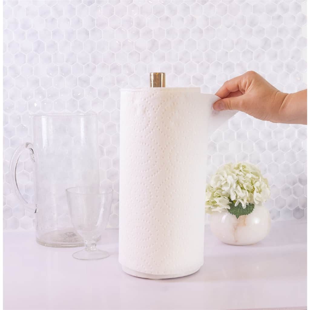 White Marble Paper Towel Holder