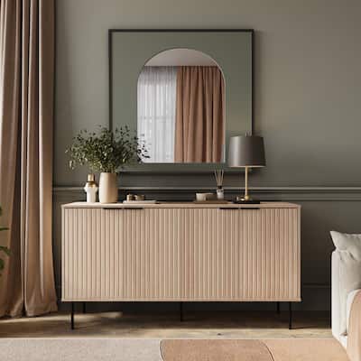 Alexander Fluted Sideboard Cabinet Buffet - 62"