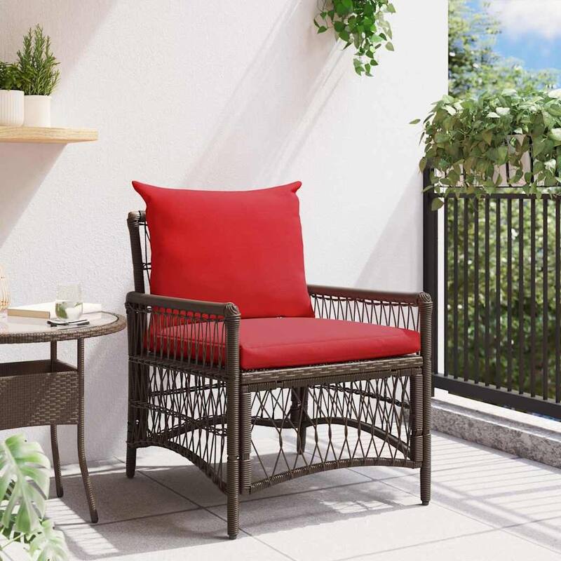 vidaXL Garden Chair Brown 60 x 70 x 78cm poly rattan