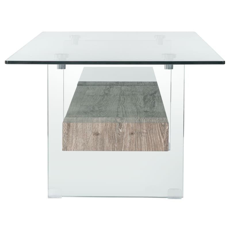 SAFAVIEH Kayley Modern Glass Coffee Table - 43.3" x 23.6" x 16.5"
