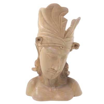 Novica Handmade Handsome Balinese Man Wood Sculpture
