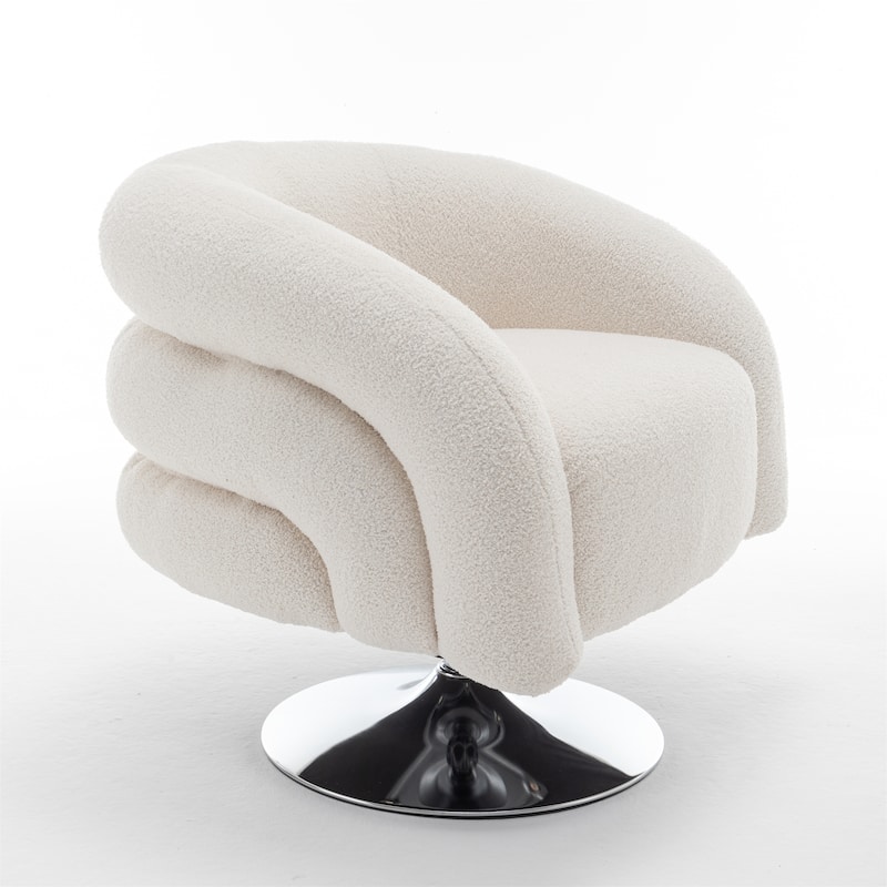 Modern Swivel Teddy Upholstered Sofa Chair