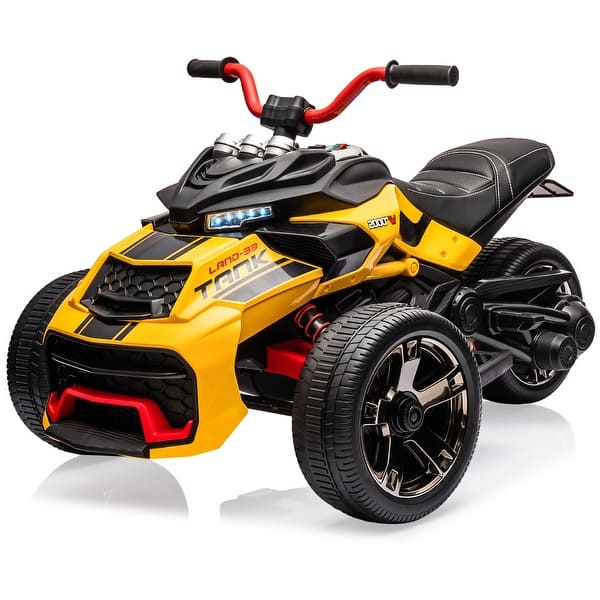 slide 2 of 30, Kids Ride On Electric ATV for Kids with 3 Wheelers Yellow