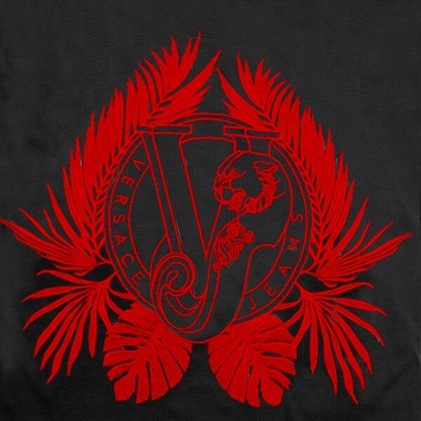 VERSACE JEANS COUTURE BLUE /& BLACK VJ TIGER CHEST LOGO THIN POLO T-SHIRT RARE