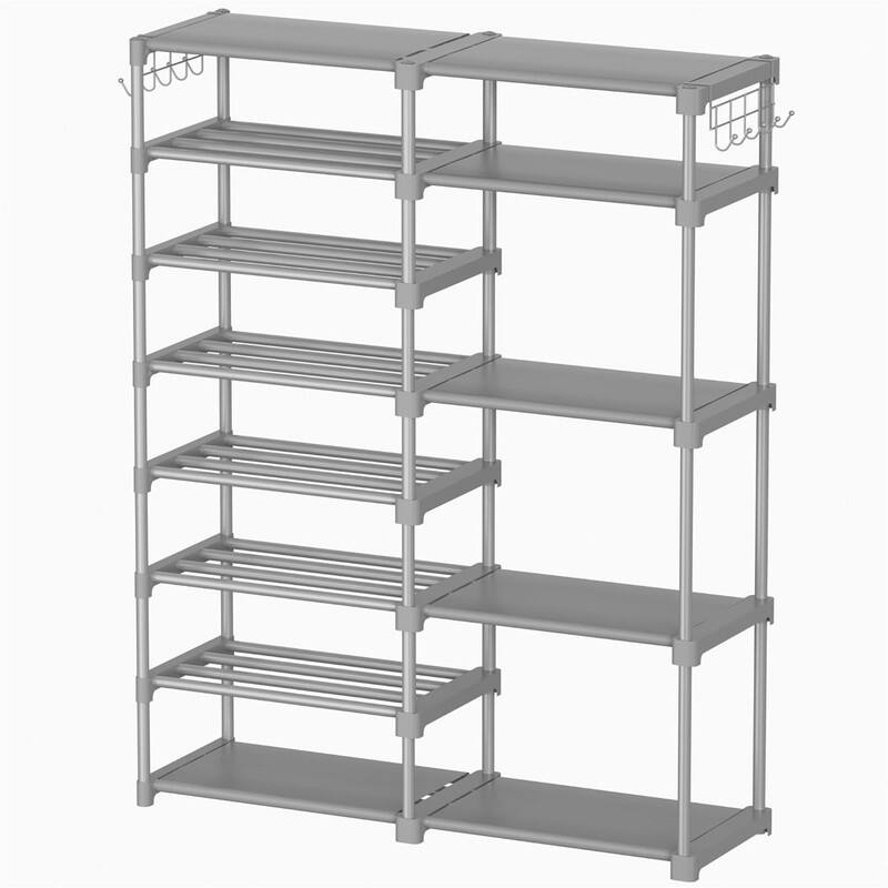 8-Tier Shoe Rack Storage Organizer - 16"D x 8"W x 6"H