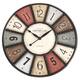 FirsTime & Co. Color Motif Farmhouse Wall Clock, American Crafted, Multi-Color, Wood, 27 x 2 x 27 in