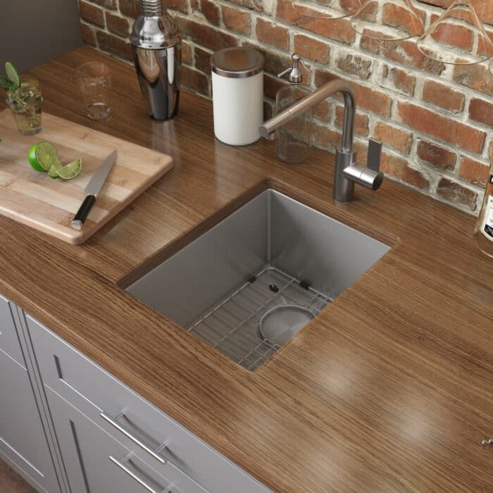 Ruvati 12 inch Undermount Bar Prep Tight Raduis 16 Gauge Kitchen Sink Stainless Steel Single Bowl - RVH7112