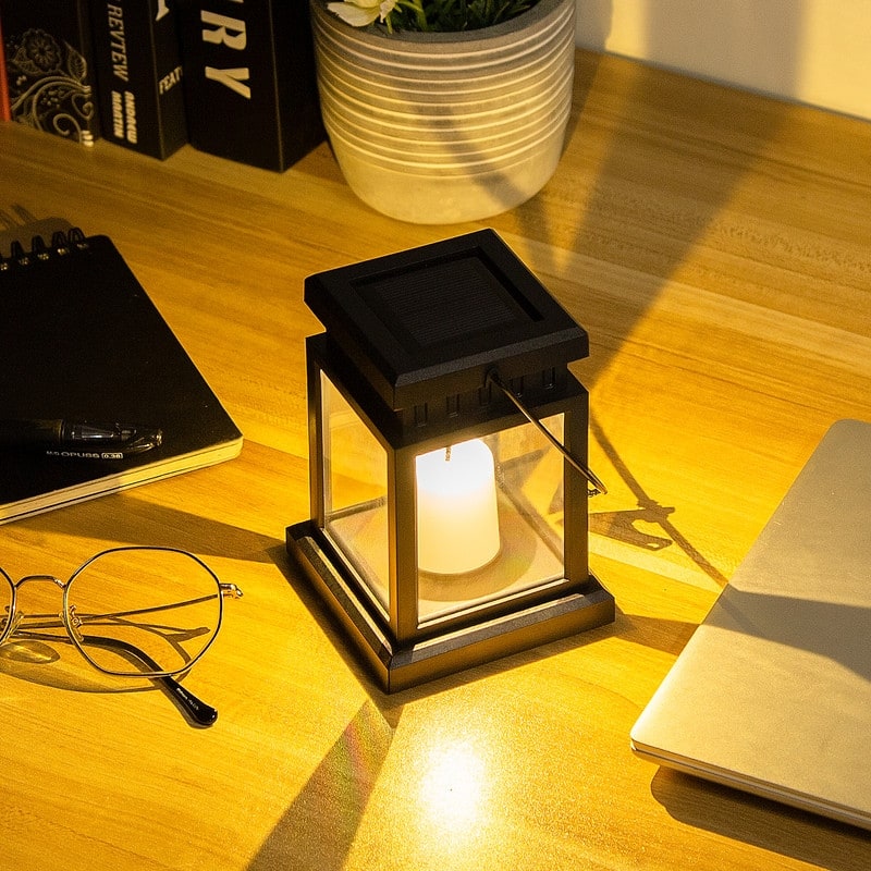 FKHouse Outdoor Solar Hanging Candle Effect Lantern with Stakes 8 Pack - 8 Pack