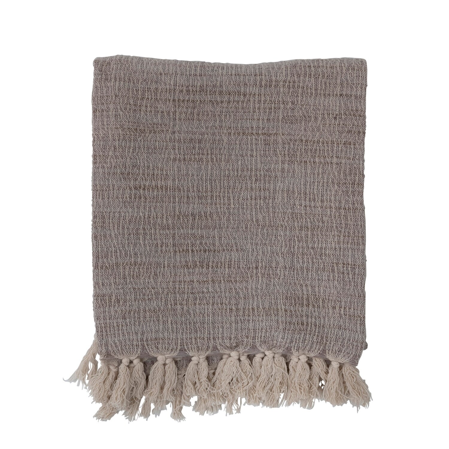 New Wool Blend Soft Throw Blanket with fringe 55x79" Woven Jacquard Pattern    