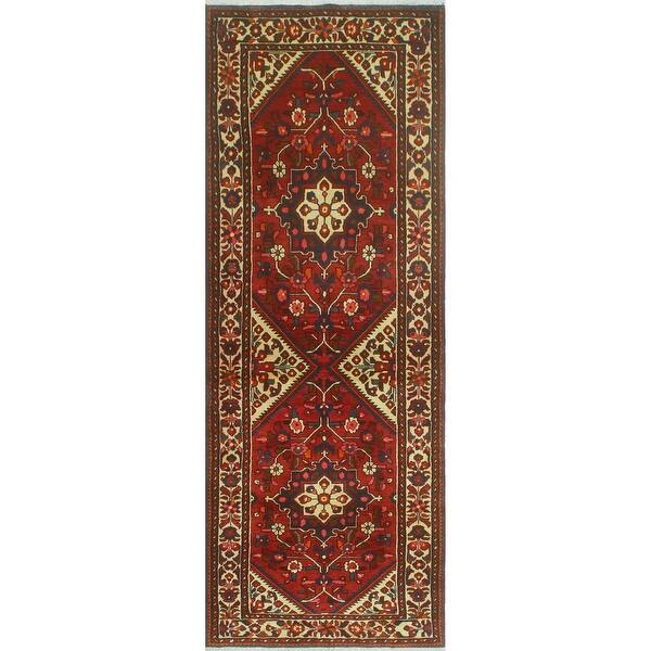 Fine Vintage Distressed Ariela Red/Ivory Runner - 3'8