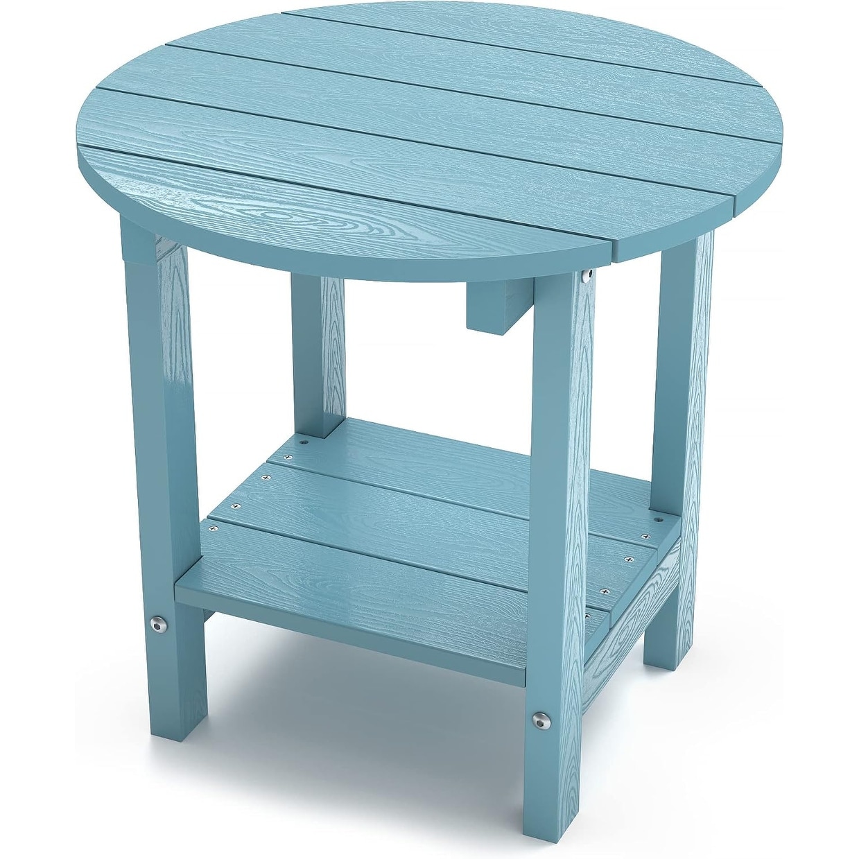 WINSOON All Weather HIPS Outdoor Side Tables 2-Tier Adirondack Tables End Tables