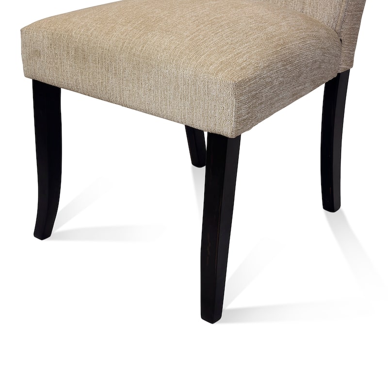 Sheila Rustic Farmhouse Tufted Fabric Dining Chairs (Set of 2) by Furniture of America