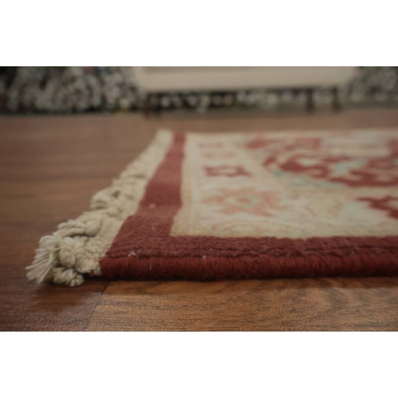 Hand Knotted Oriental 100% Wool Carpet Traditional All-Over Brown Ziegler Area Rug - 3' 11'' X 2' 1''