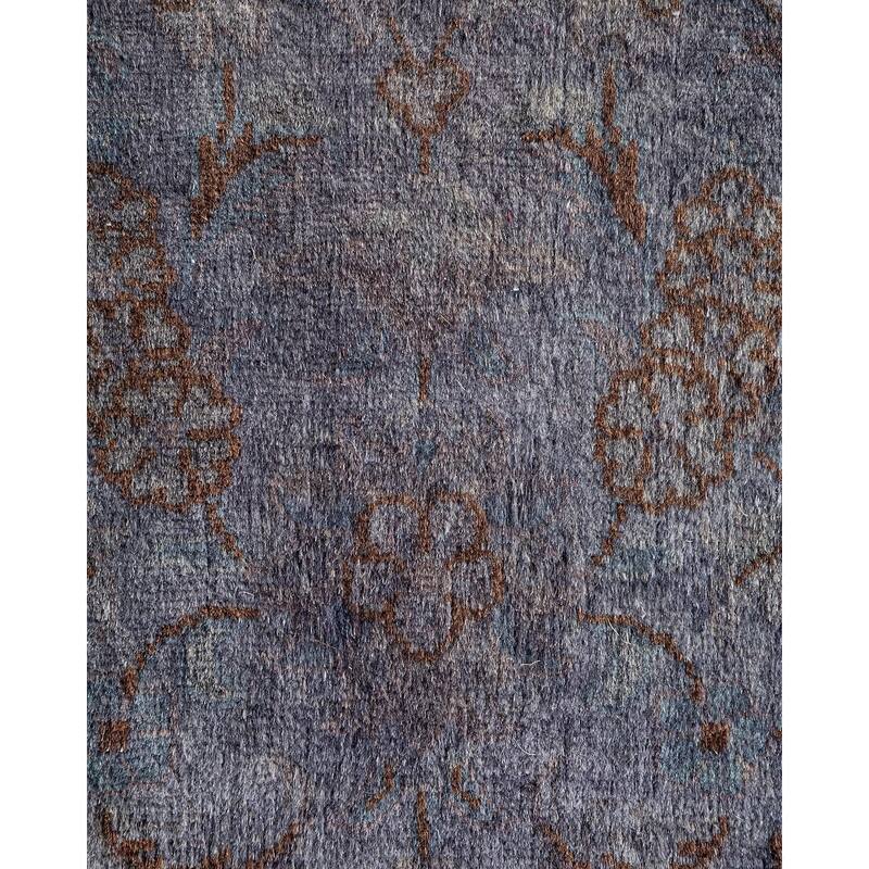 Overton Hand Knotted Wool Vintage Inspired Modern Contemporary Overdyed Purple Area Rug - 3' 3" x 5' 5"