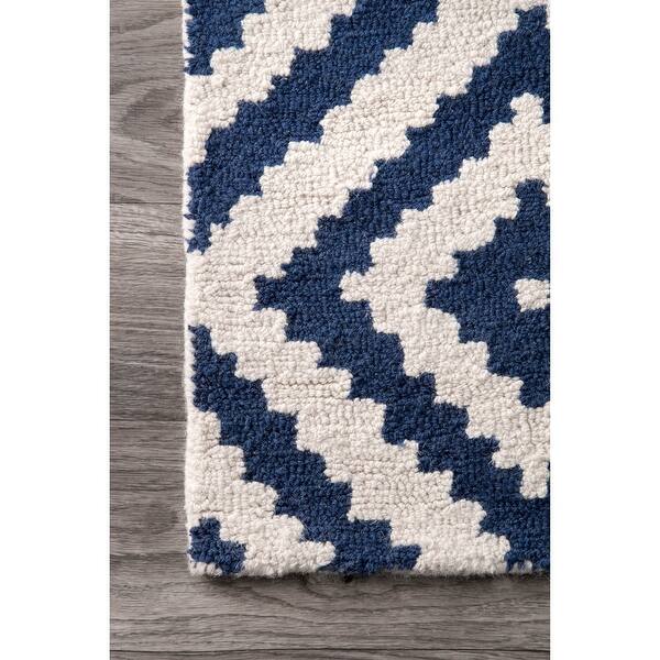 Shop Nuloom Handmade Wool Abstract Pixel Trellis Area Rug On