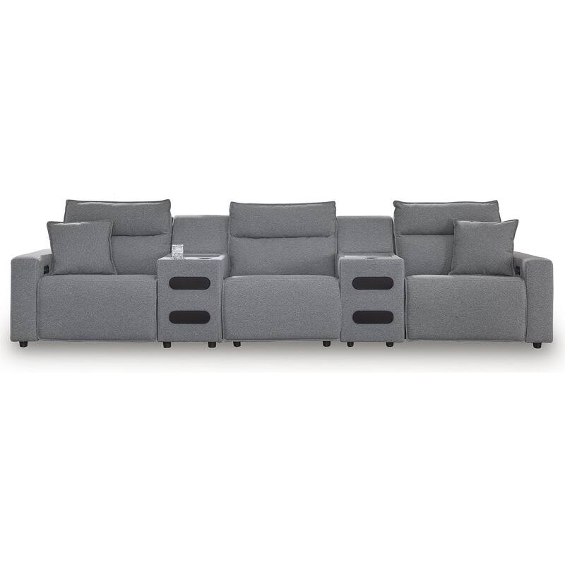 Signature Design by Ashley ModMax II Gray 5-Piece Power Reclining Sectional - 152"W x 41"D x 41"H