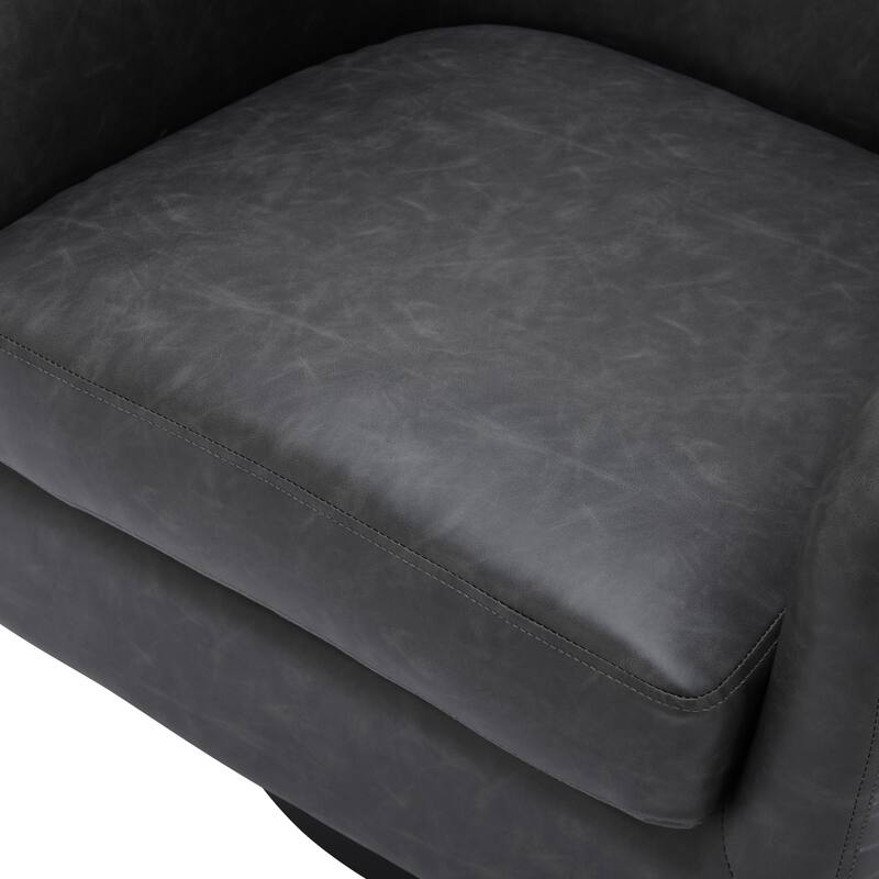 Round Barrel Armchair 360-Degree Swivel Accent Chairs