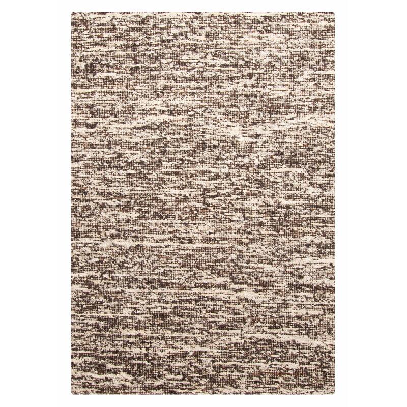 ECARPETGALLERY Braid weave Sienna Dark Brown Wool Rug - 5'1 x 7'4