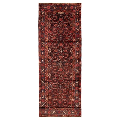 ECARPETGALLERY Hand-knotted Andelz Dark Navy Wool Rug - 3' 5" x 9' 4"