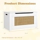 preview thumbnail 5 of 4, 31.5" Rattan Toy Storage Box Toy Cabinet w/ Flip Top Lid &Safety Hinge