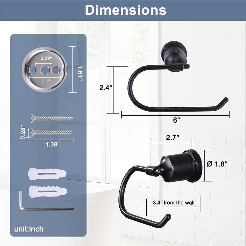 WOWOW Wall-Mounted Stainless Steel Bathroom Toilet Paper Holder