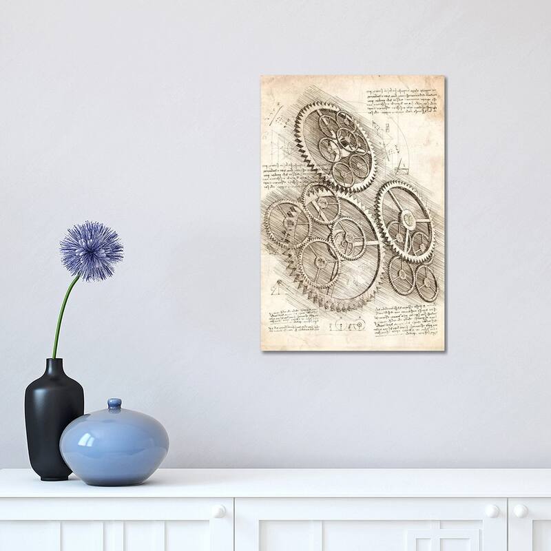 iCanvas "Cogs And Gears" by Cornel Vlad Canvas Print - 18x12x1.5